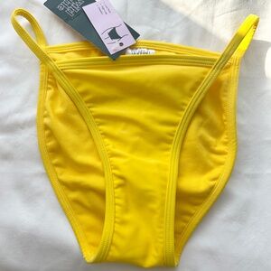 NWT Wild Fable Yellow Low Rise Extra Cheeky Bikini Bottom XS